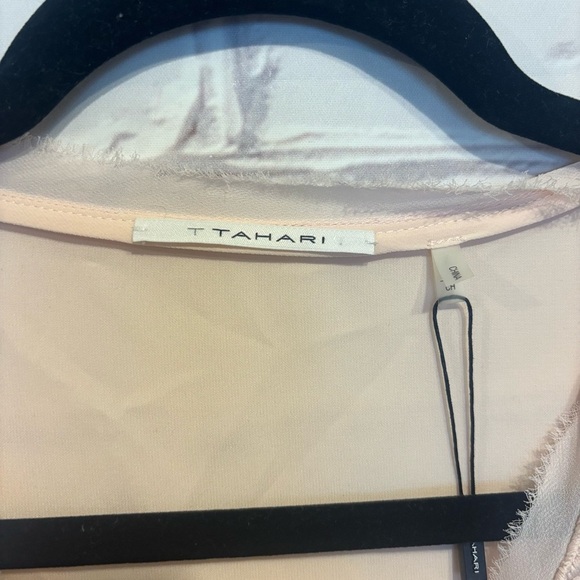 Tahari Women’s Embroidered Mesh Blouse – Blush Pink, Size Small (NWT) - Picture 5 of 6